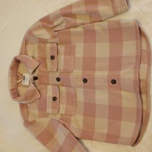 Old Navy girls pink plaid jacket size XL.